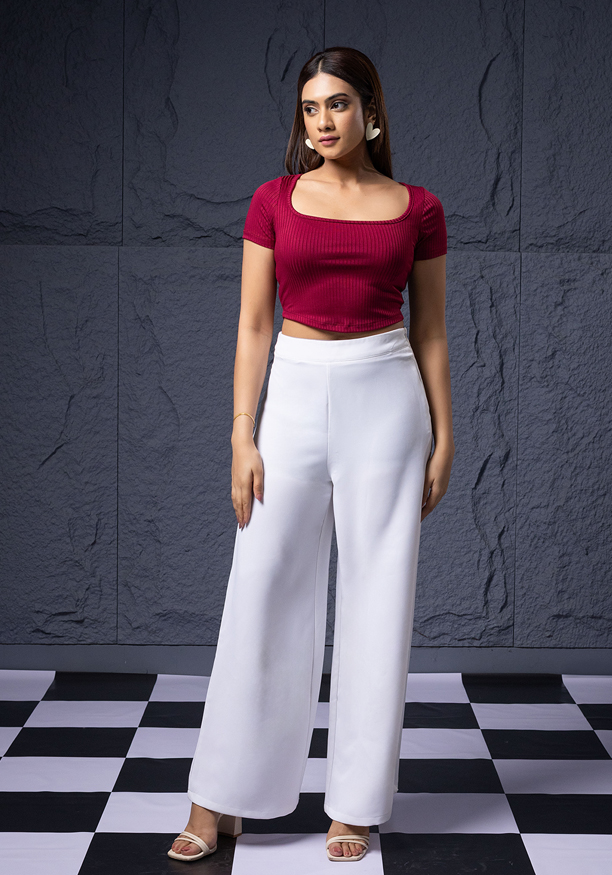 KEA MAROON CROP TOP